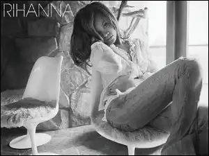 Zdjęcie, Rihanna, Czarno, Białe