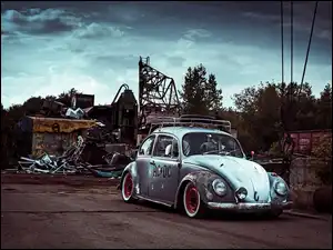 Volkswagen, Złom, Stary, Samochód, Garbus