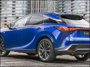 Bok, Niebieski, Lexus RX F Sport, Tył