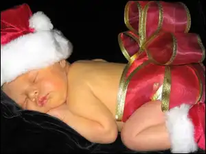 Anne Geddes, Niemowlę, Mikołajek, Kokarda