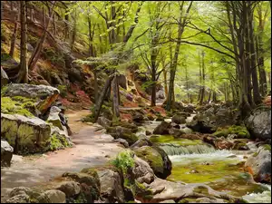 Eilenburger Wald w malarstwie Pedera Monsteda