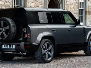 Tył, Czarny, Land Rover Defender 110