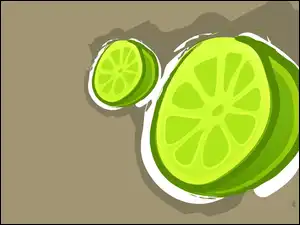 Grafika 2D, Owoc, Limonka, Tło