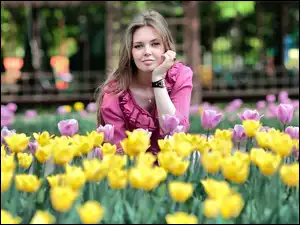 Tulipany, Młoda, Kobieta