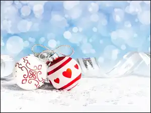 Wstążka, Boże Narodzenie, Bombki