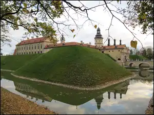 Zamek, Nieśwież, Wały, Most, Radziwiłłów, Fosa
