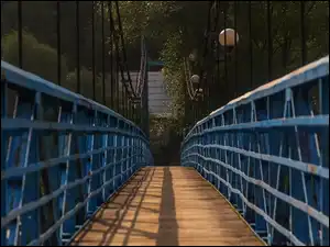 Perspektywa, Most linowy, Kładka dla pieszych, Balustrady