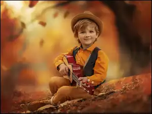 Kapelusz, Gitara, Chłopiec
