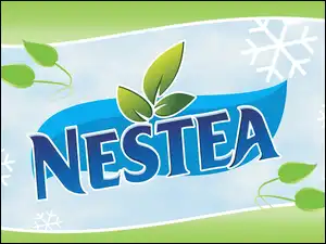 Listki, Nestea, Tło, Niebieskie, Napis