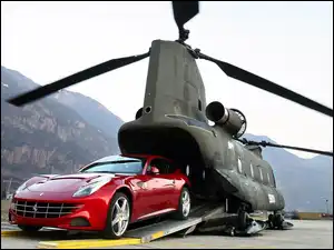 Śmigłowiec, Ferrari FF, Transport