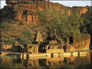 Skały, Świątynia, Karnataka, Indie