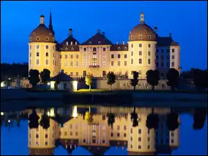 Pałac na wodzie, Pałac Moritzburg, Saksonia, Niemcy