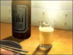 Miseczka, Piwo, Szklanka, Pałeczki