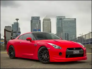 Skyline, GT-R, Nissan, Czerwony, R35