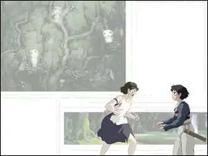 kłótnia, Mononoke Hime, las