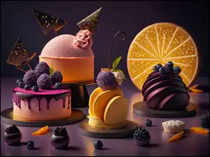 Grafika, Ciastka, Owoce