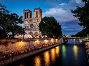 Notre Dame, Most, Francja, Paryż, Sekwana