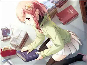 Księgarnia, Anime, Książki, Dziewczyna, Manga