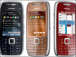 Wiśniowy, Nokia E75, Czarny, Brązowy