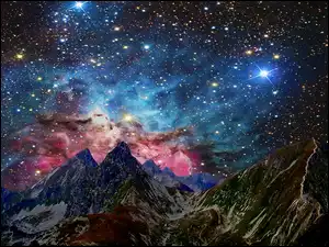 Kosmos, Góry, Gwiazdy, Galaktyka