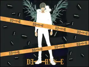 anioł, śmierć, chłopak, Death Note, skrzydła