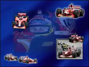 Williams , bolid, spojler, Formuła 1, koła, kask , opony
