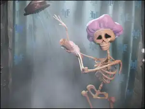 Kościotrup, Hotel Transylvania, Prysznic