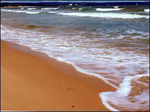 Fale, Plaża, Morze, Piasek