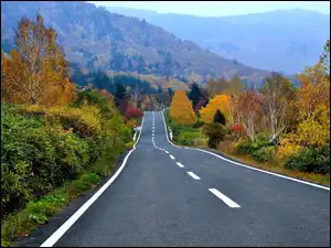 Jesień, Szosa, W, Górach