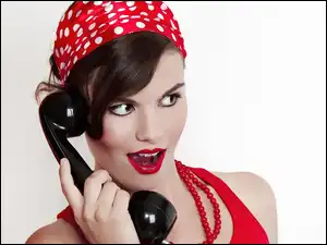 Słuchawka, Dziewczyna, Telefon