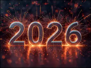 Grafika, Nowy Rok, 2026, Fajerwerki