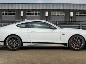 2021, Biały, Ford Mustang Mach 1