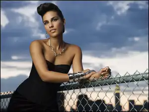 Alicia Keys, Kobieta, Biżuteria, Miasto, Makijaż, Wieczór