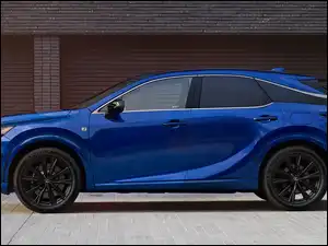 Bok, Niebieski, Lexus RX Hybryda F Sport