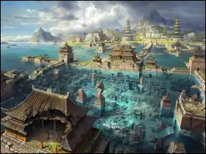 Miasto, Fantasy, Zatopione