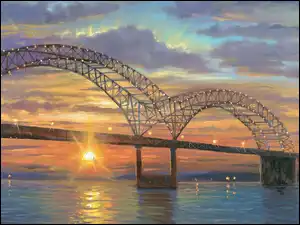 Most Hernando de Soto Bridge w Memphis na obrazie Roberta Finale