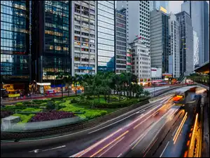 Centrum miasta w Hong- Kongu
