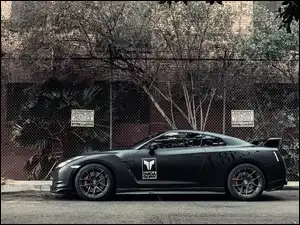 Drzewa, Nissan, GT-R, Ogrodzenie