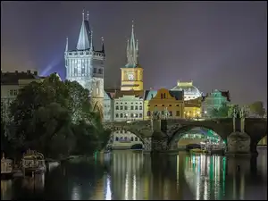 Zabytek, Czechy, Zamek Praski, Most Karola, Praga, Pražský hrad, Rzeka Wełtawa, Zamek na Hradczanach