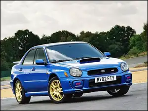 Złote Alufelgi, Subaru Impreza, Niebieskie, VTI