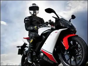 Kask, Derbi GPR 125 4T 4V, Sport, Biały