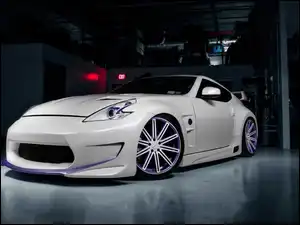 370Z, Biały, Samochód, Nissan