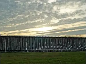 Słońce, Ciechocinek, Tężnia, Zachodzące