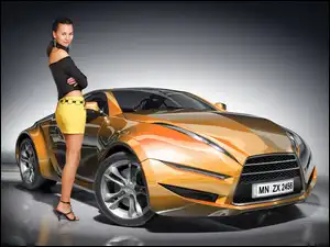 Girl, Kobieta, Prototyp car