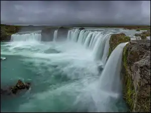 Islandia, Wodospad Godafoss, Rzeka Skjalfandafljot, Skały