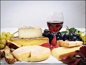 Winogrona, Wino, Sery, Ciasto