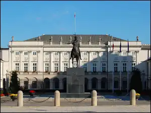 Pomnik księcia Józefa Poniatowskiego, Polska, Warszawa, Pałac Prezydencki