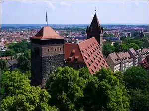 Domy, Wieża, Norymberga, Niemcy, Twierdza