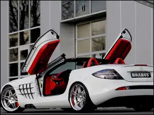 Drzwi, Biały, Mercedes SLR, Podniesione