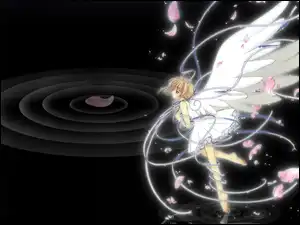 płatki, Cardcaptor Sakura, kobieta, kosmos
